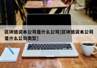 区块链资本公司是什么公司[区块链资本公司是什么公司类型]